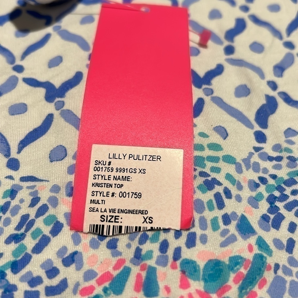 NWT Lilly Pulitzer Kristen Tank Top in Sea La Vie - Picture 5 of 5